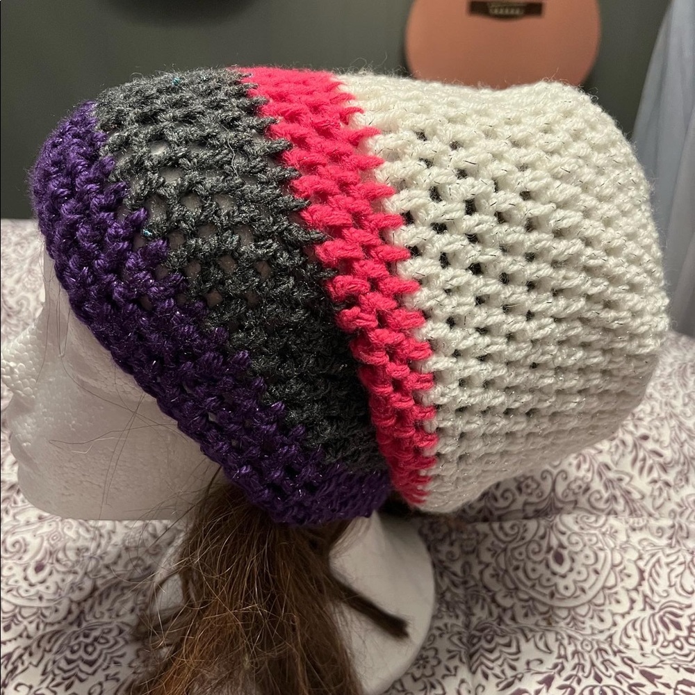 Colorful slouchy beanie